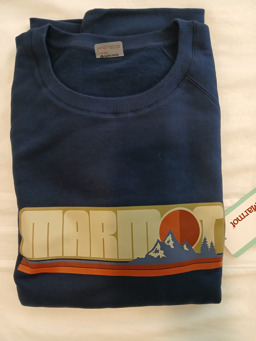 Marmot Navy Graphic Crewneck Sweatshirt